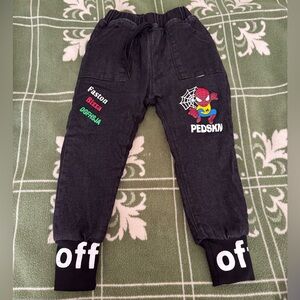 Kids Black Spider Graphic Joggers
